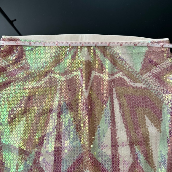 Sequin Geometric Skirt - Pink - Picture 6 of 6